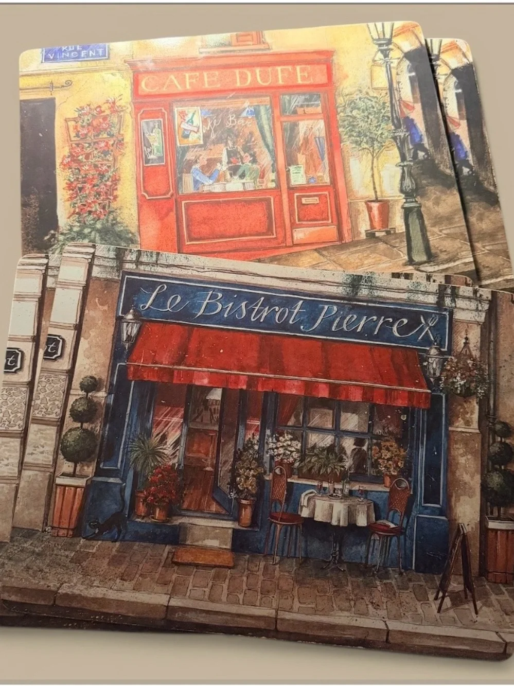Set of 4 discontinued Pimpernel Parisian cafe placemats